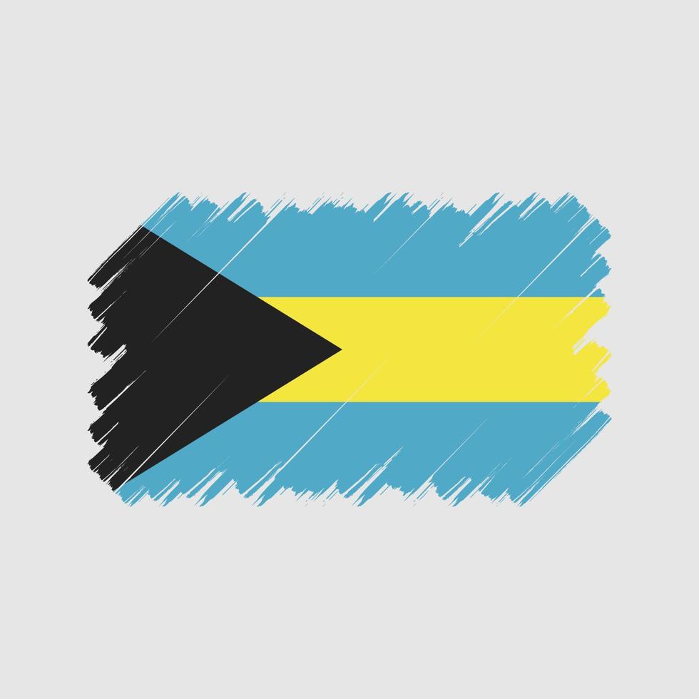 brosse de drapeau des bahamas. drapeau national vecteur