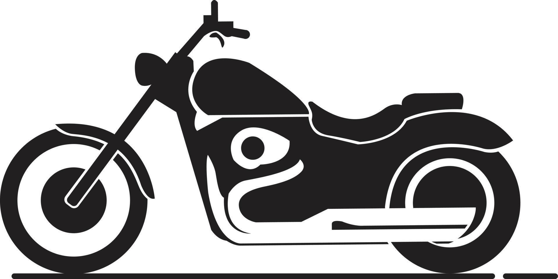 silhouette de moto vintage et unique simple vecteur