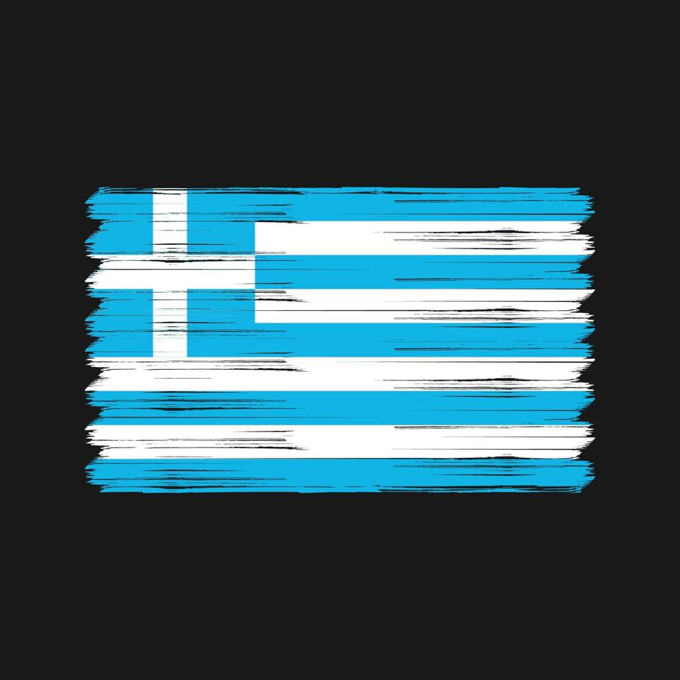 pinceau drapeau grèce. drapeau national vecteur