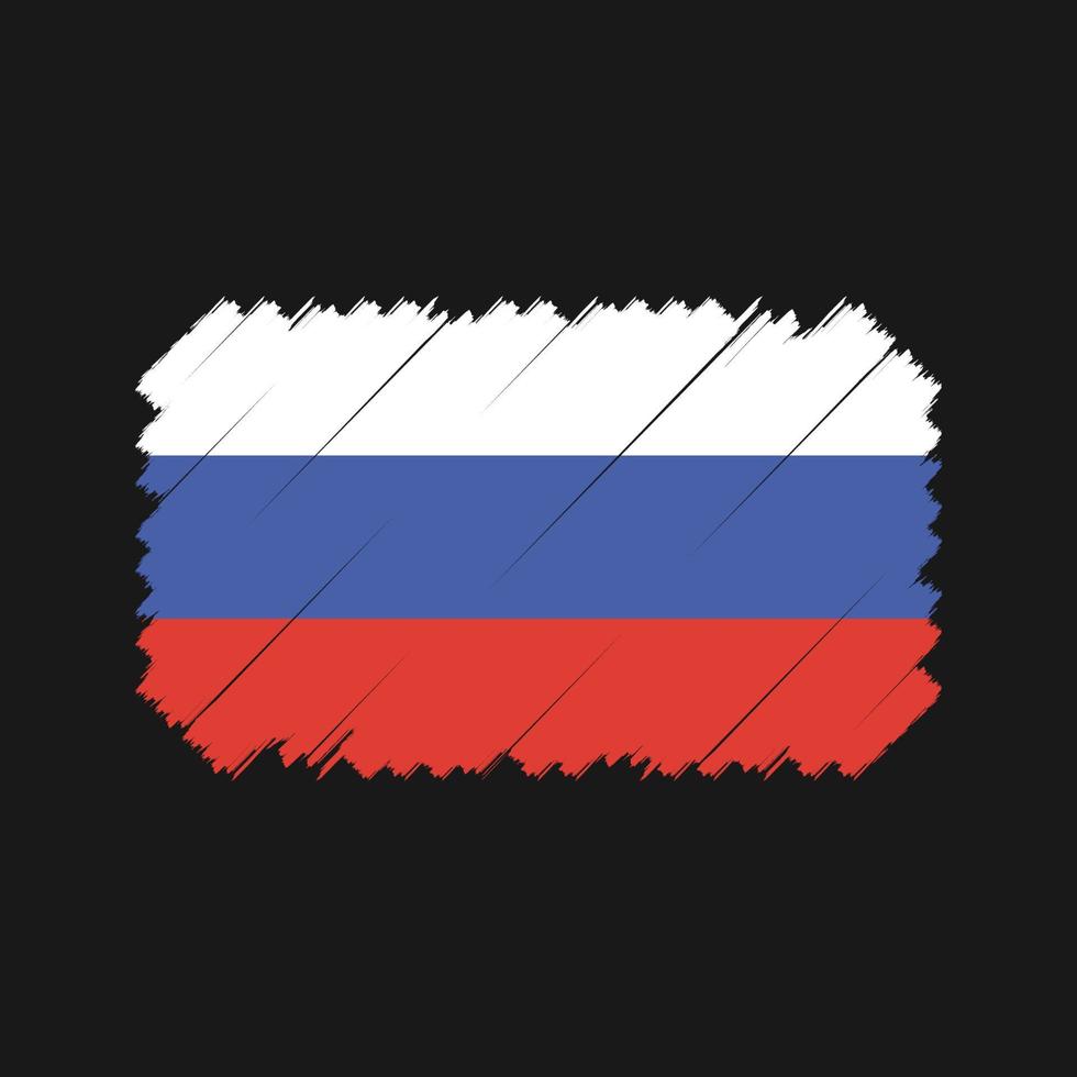 vecteur de brosse de drapeau de la russie. drapeau national