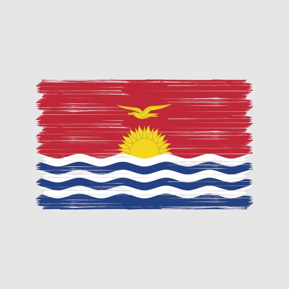 pinceau drapeau kiribati. drapeau national vecteur