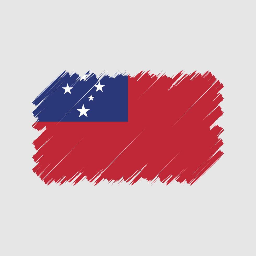 pinceau drapeau samoa. drapeau national vecteur
