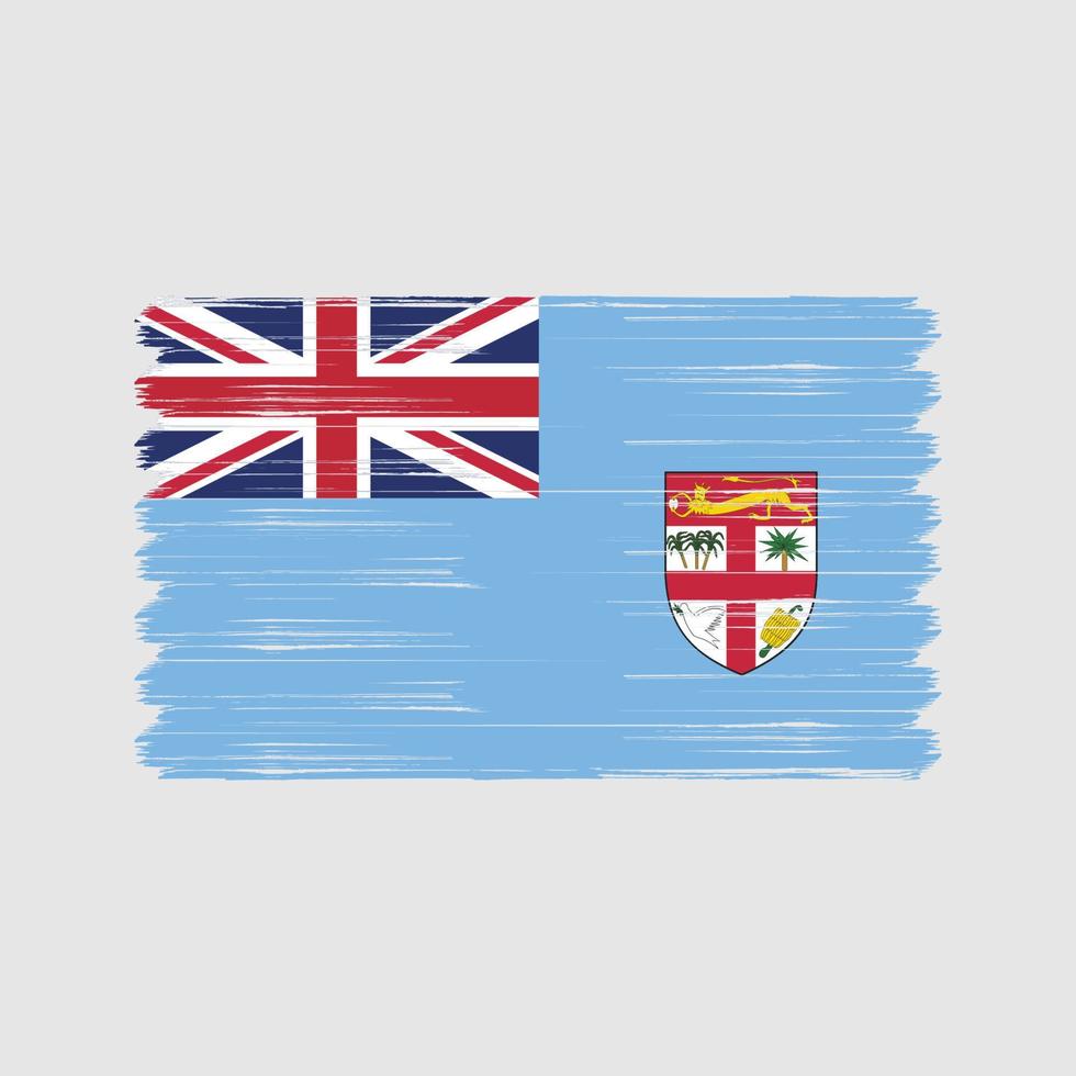 pinceau drapeau fidji. drapeau national vecteur