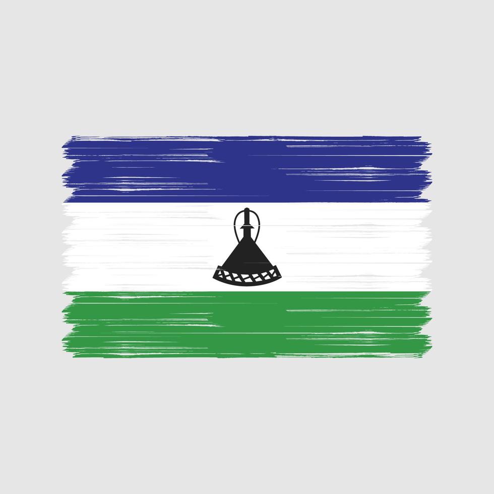 brosse de drapeau du lesotho. drapeau national vecteur