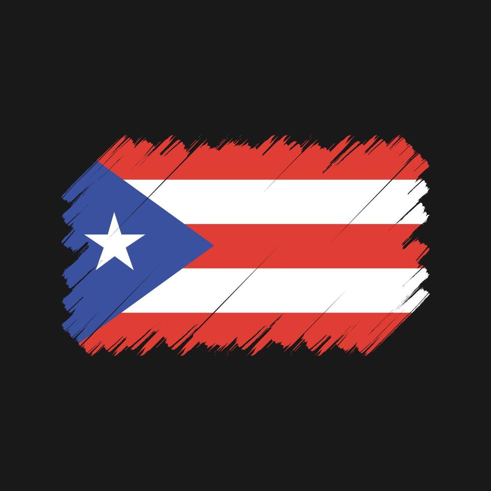 pinceau de drapeau de porto rico. drapeau national vecteur