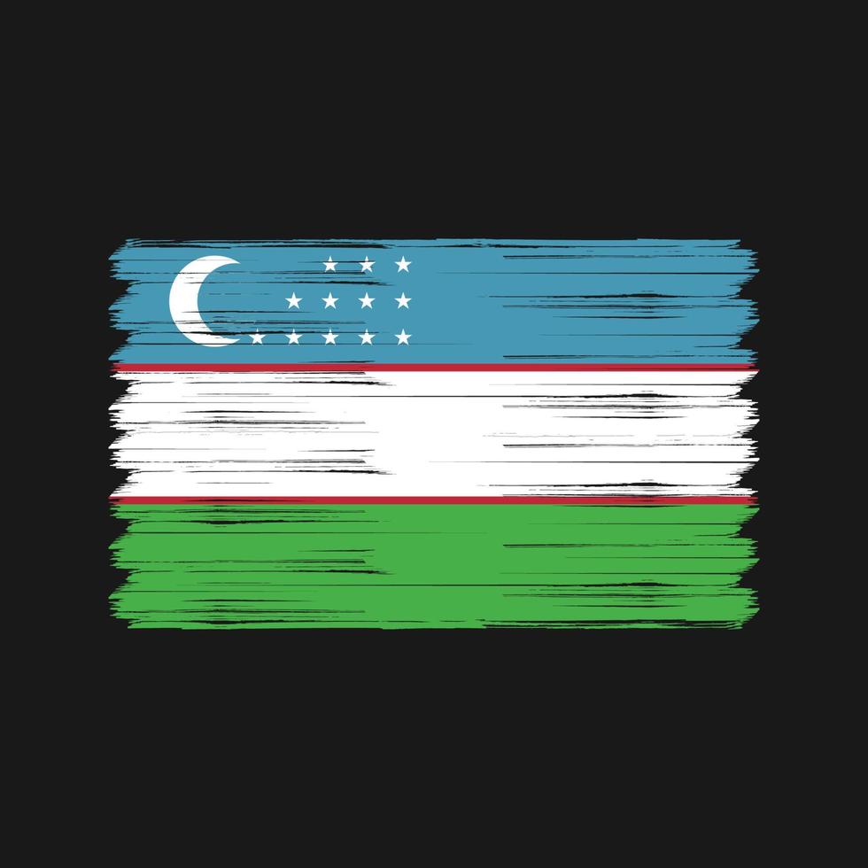 pinceau drapeau ouzbékistan. drapeau national vecteur