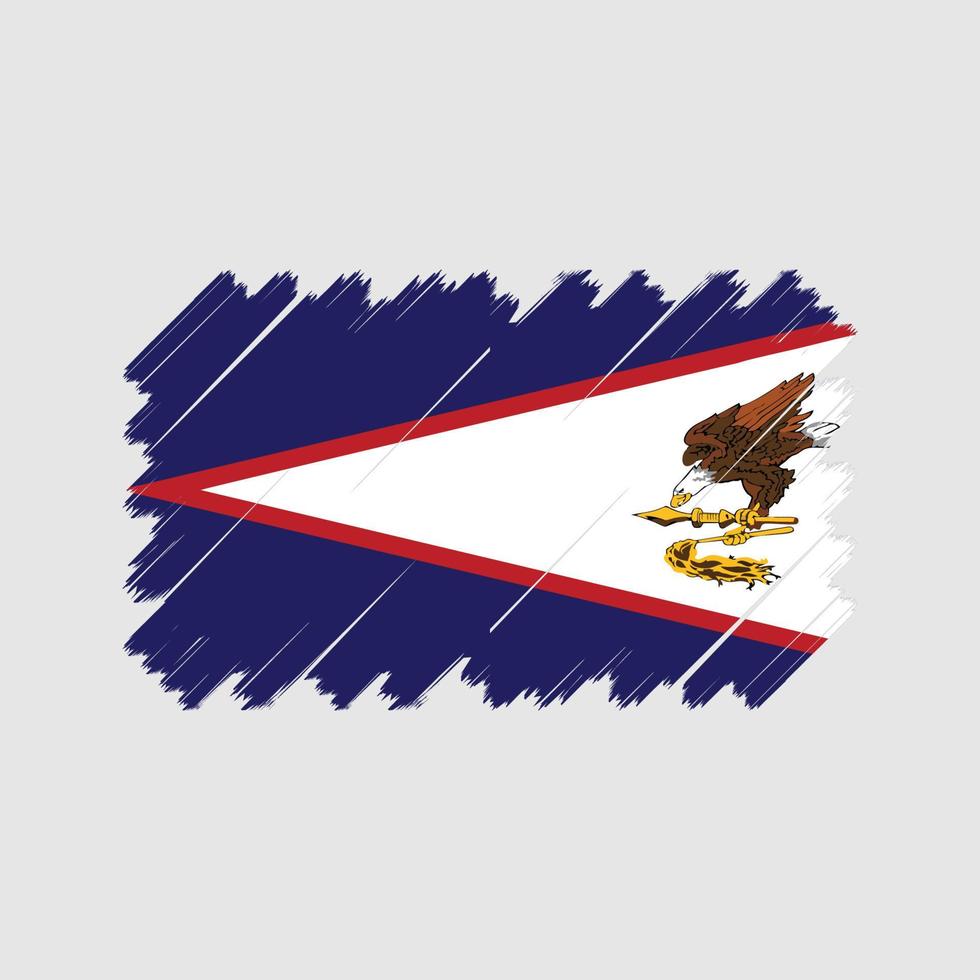 vecteur de drapeau des samoa américaines. drapeau national