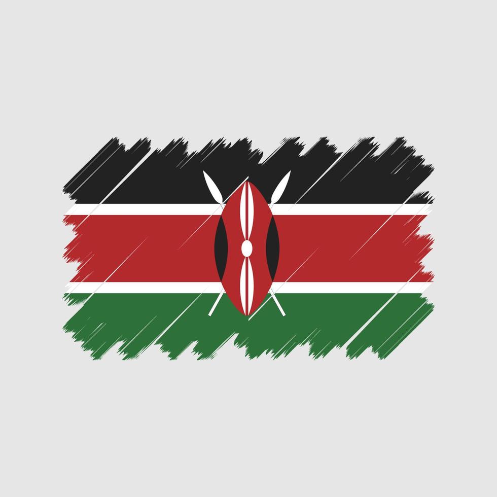 vecteur de drapeau du Kenya. drapeau national