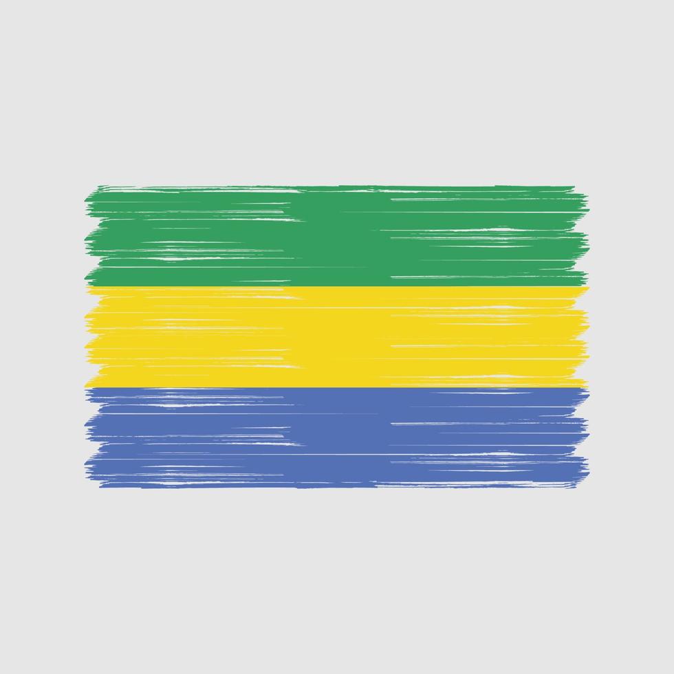 pinceau drapeau gabon. drapeau national vecteur