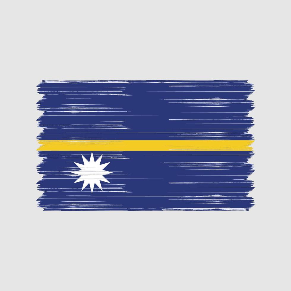 pinceau drapeau nauru. drapeau national vecteur