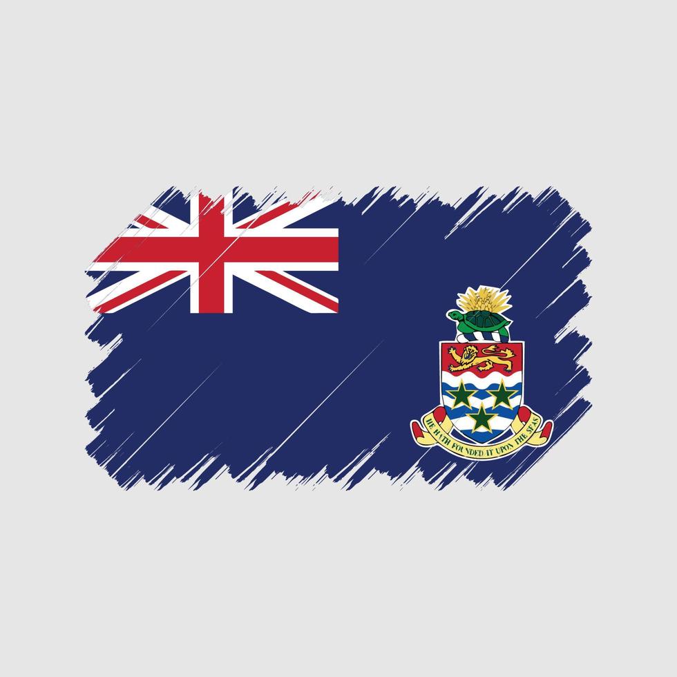 brosse de drapeau des îles caïmans. drapeau national vecteur