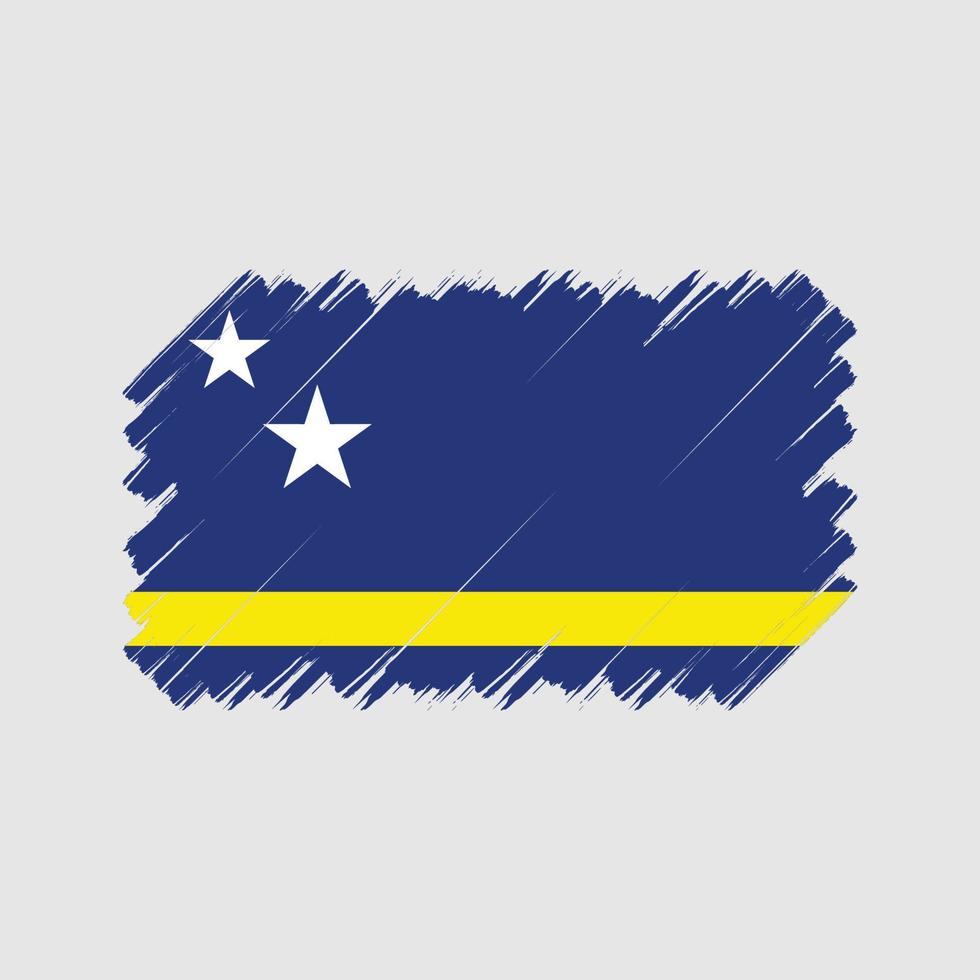 pinceau drapeau curaçao. drapeau national vecteur