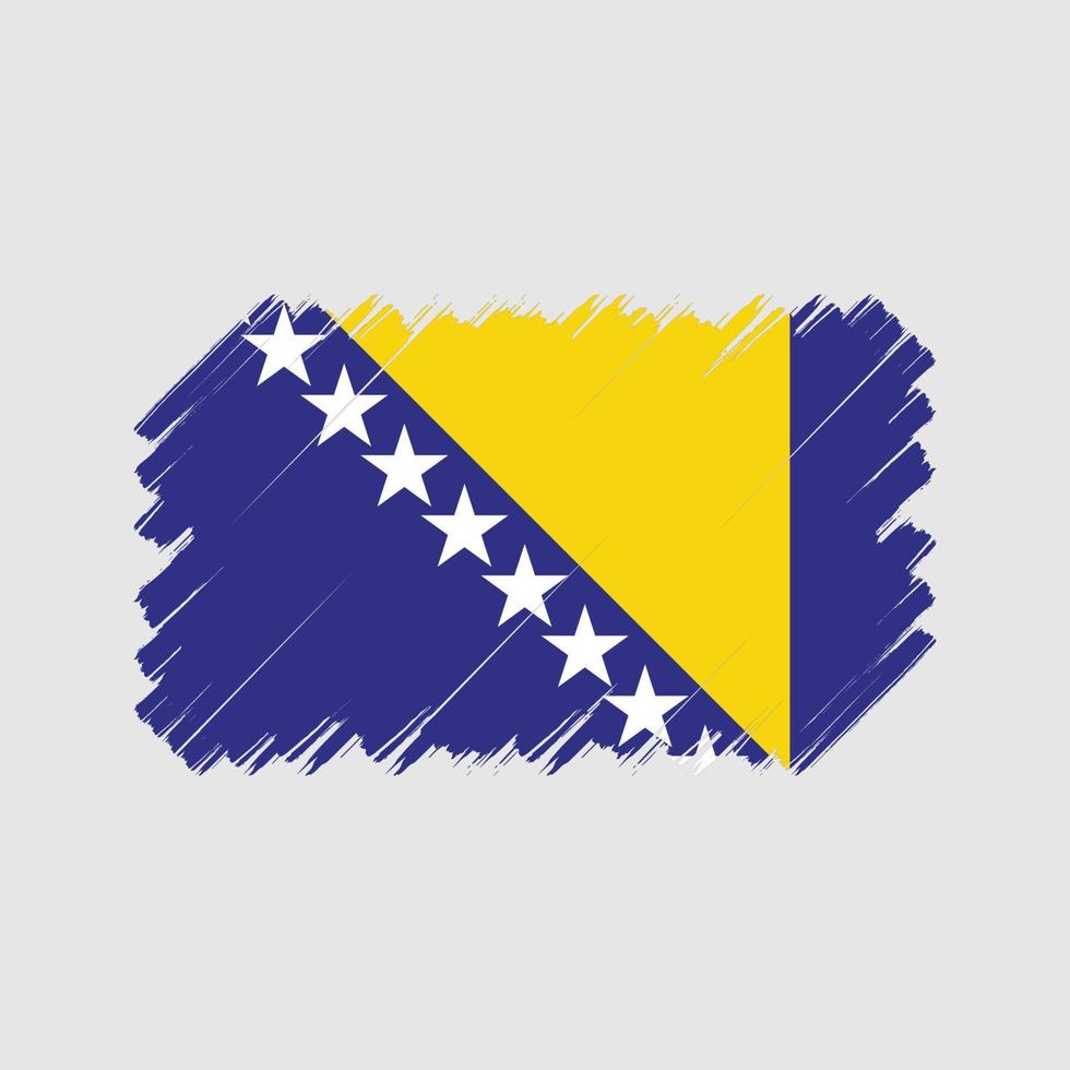 pinceau drapeau bosniaque. drapeau national vecteur