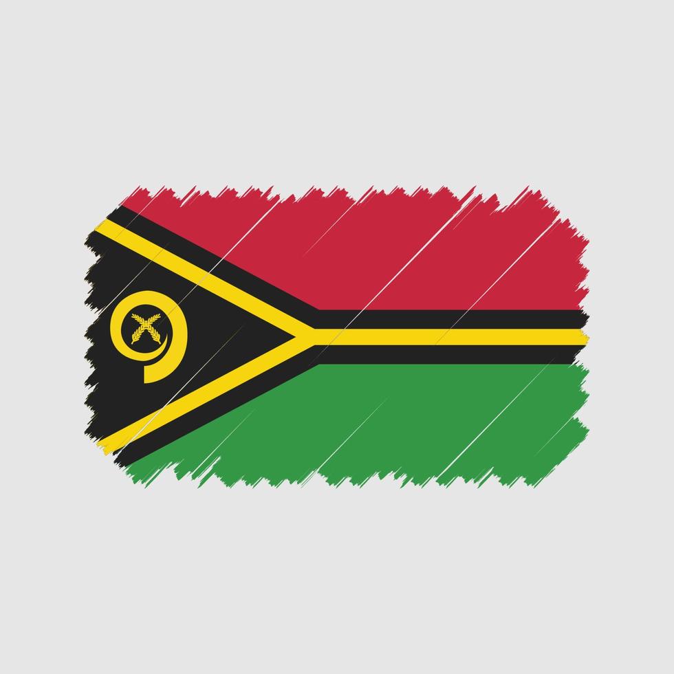 vecteur de brosse drapeau vanuatu. drapeau national