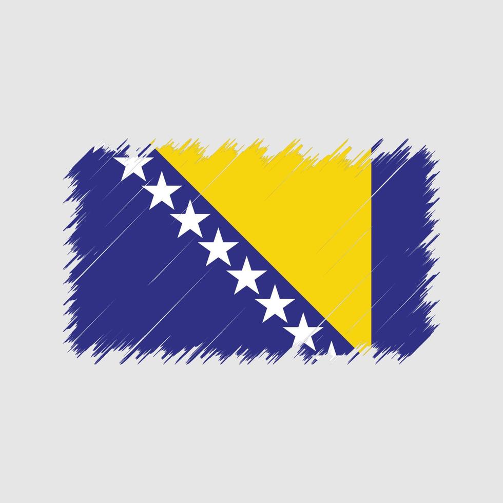 coups de pinceau du drapeau de la bosnie. drapeau national vecteur