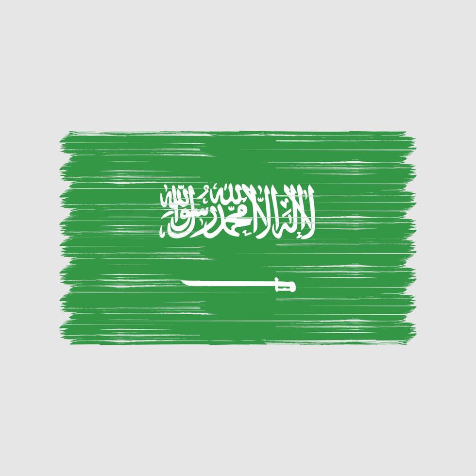 brosse de drapeau de l'arabie saoudite. drapeau national vecteur