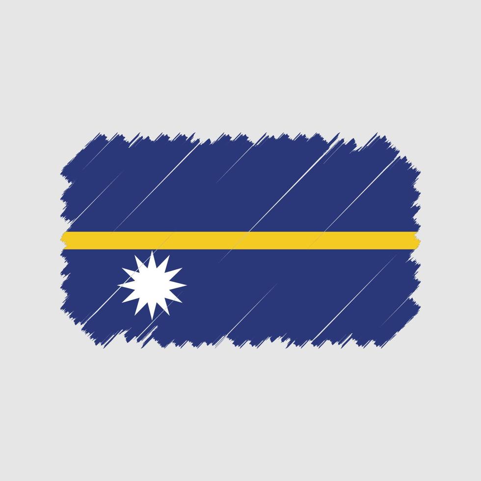 vecteur de brosse drapeau nauru. drapeau national