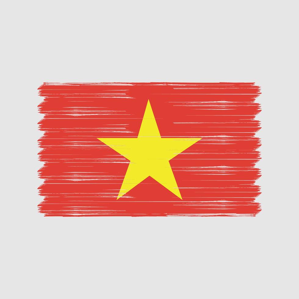 brosse de drapeau du vietnam. drapeau national vecteur