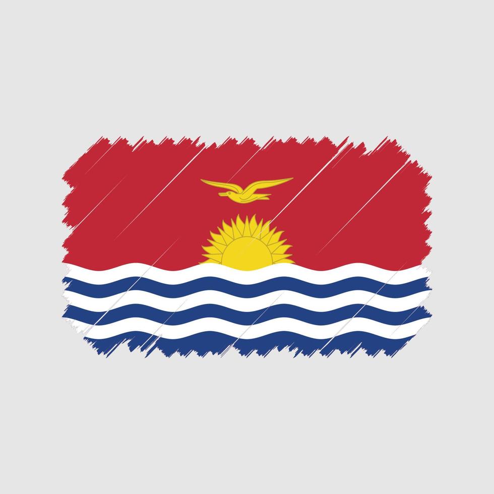 vecteur de brosse drapeau kiribati. drapeau national