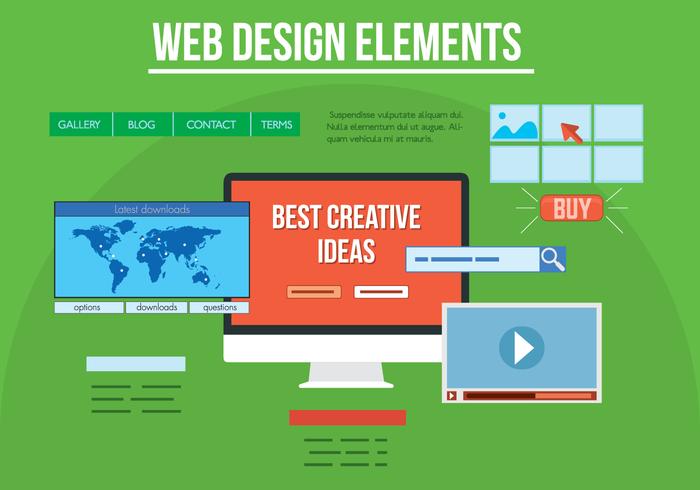 Éléments de conception Web de vecteur gratuit