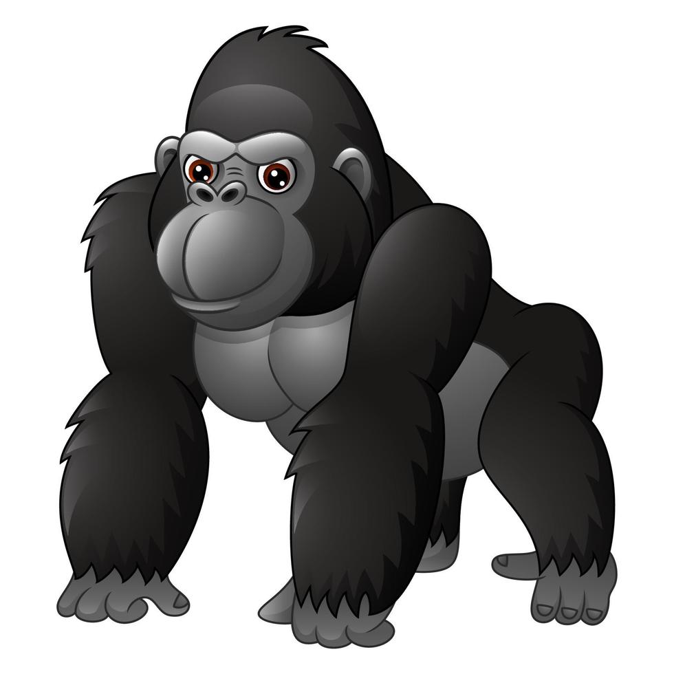 gorille drôle de dessin animé vecteur