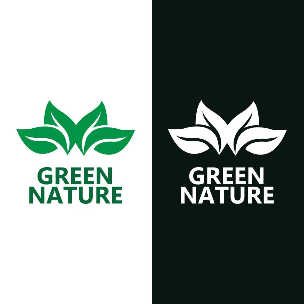 symbole de vecteur de logo de plante de feuille verte de qualité supérieure