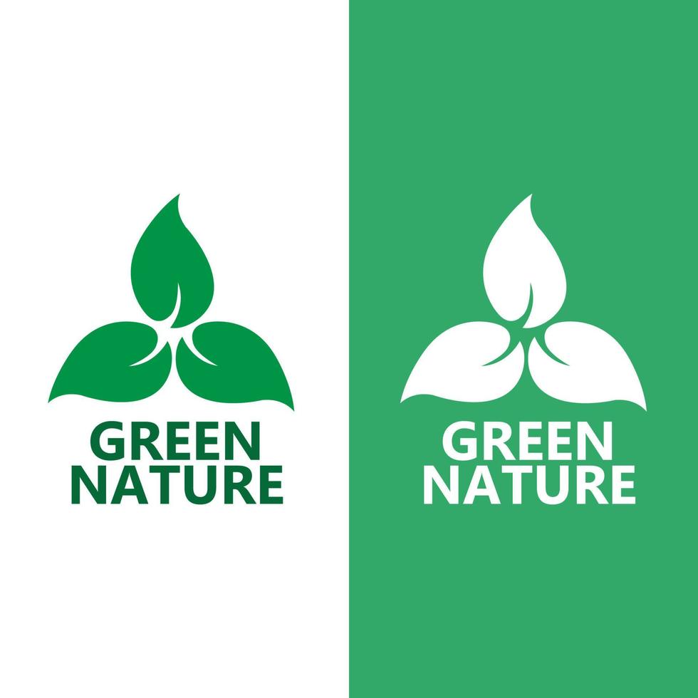 symbole de vecteur de logo de plante de feuille verte de qualité supérieure