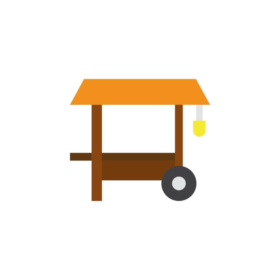 vecteur de chariot de nourriture de rue pour la présentation de l'icône du symbole du site Web