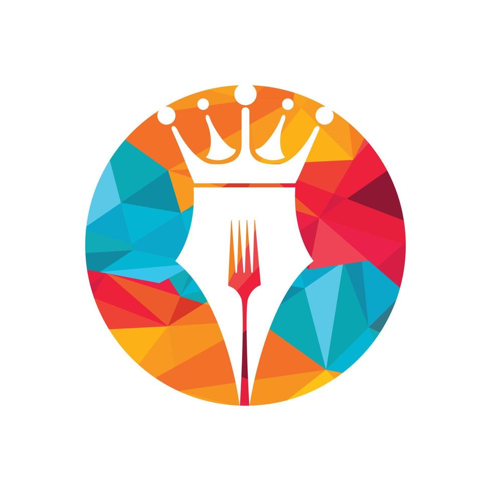 création de logo vectoriel de roi de la nourriture.
