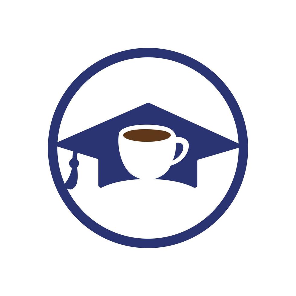 modèle de logo vectoriel café étudiant.