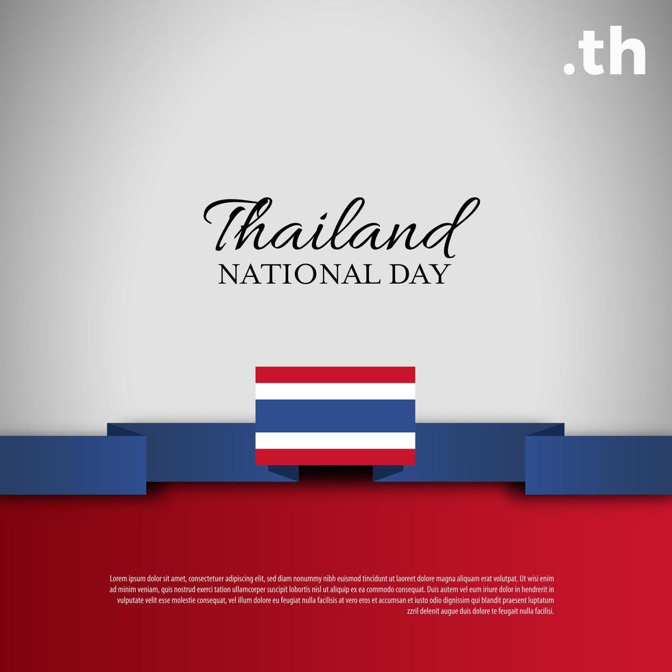 fête nationale thaïlandaise. bannière, carte de voeux, conception de flyer. conception de modèle d'affiche vecteur