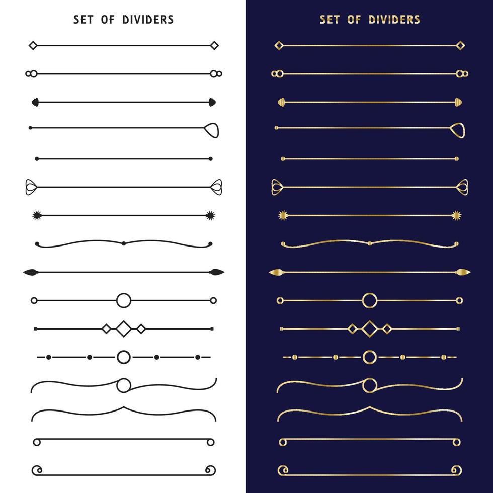 ensemble de séparateurs modernes. illustration vectorielle vecteur