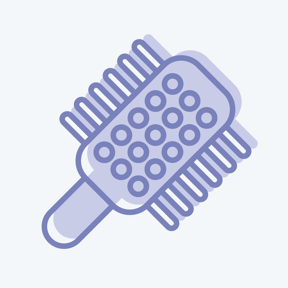 brosse à cheveux icône. adapté au symbole du salon de coiffure. style bicolore. conception simple modifiable. vecteur de modèle de conception. illustration simple