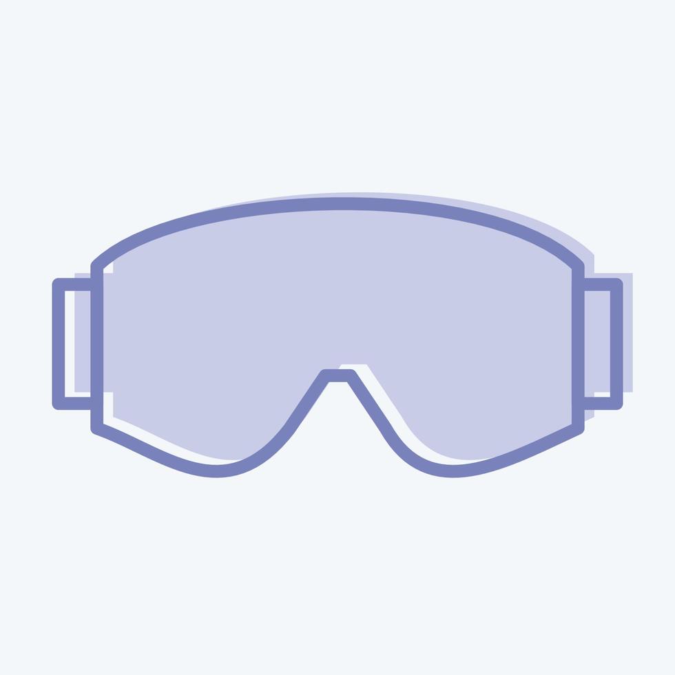 icône poche de verre de lunettes. adapté au symbole de vêtements de sport. style bicolore. conception simple modifiable. vecteur de modèle de conception. illustration simple