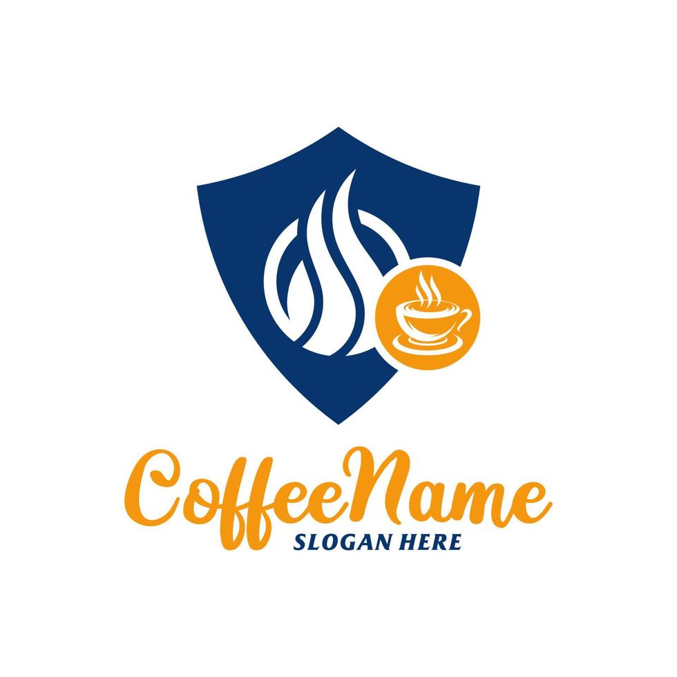 modèle de conception de logo de café de feu. vecteur de concept de logo de feu de café. symbole d'icône créative