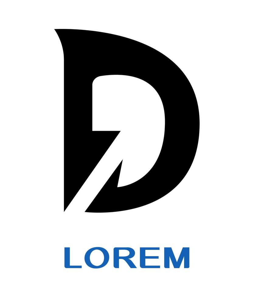 logo d. icône du logo lettre majuscule d pour la conception de votre image de marque vecteur