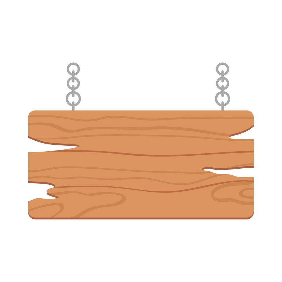 icône plate de planche de bois vecteur