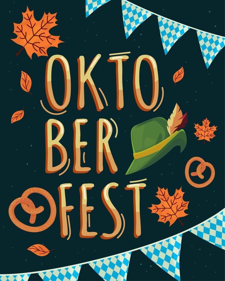 carte de célébration de l'oktoberfest vecteur