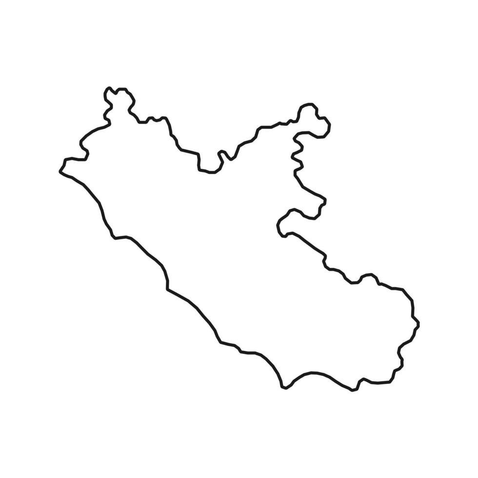 carte du latium. région d'italie. illustration vectorielle. vecteur