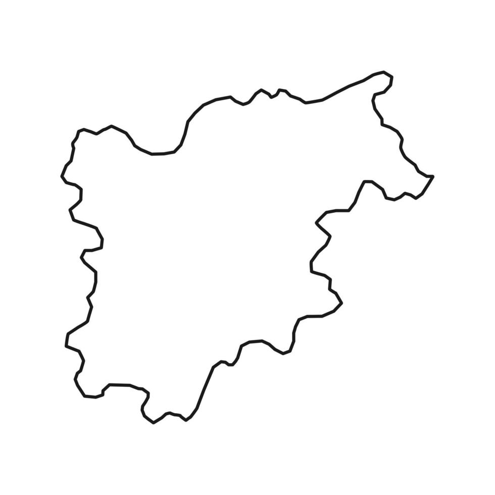 carte du trentin haut adige. région d'italie. illustration vectorielle. vecteur