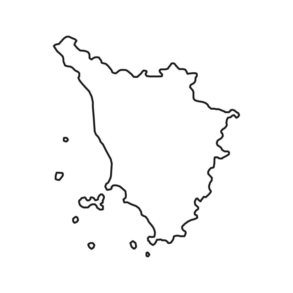 carte de la Toscane. région d'italie. illustration vectorielle. vecteur