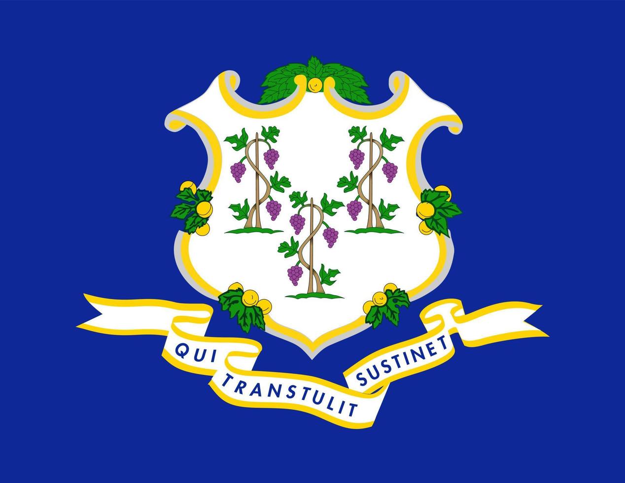 drapeau d'état du Connecticut. illustration vectorielle. vecteur
