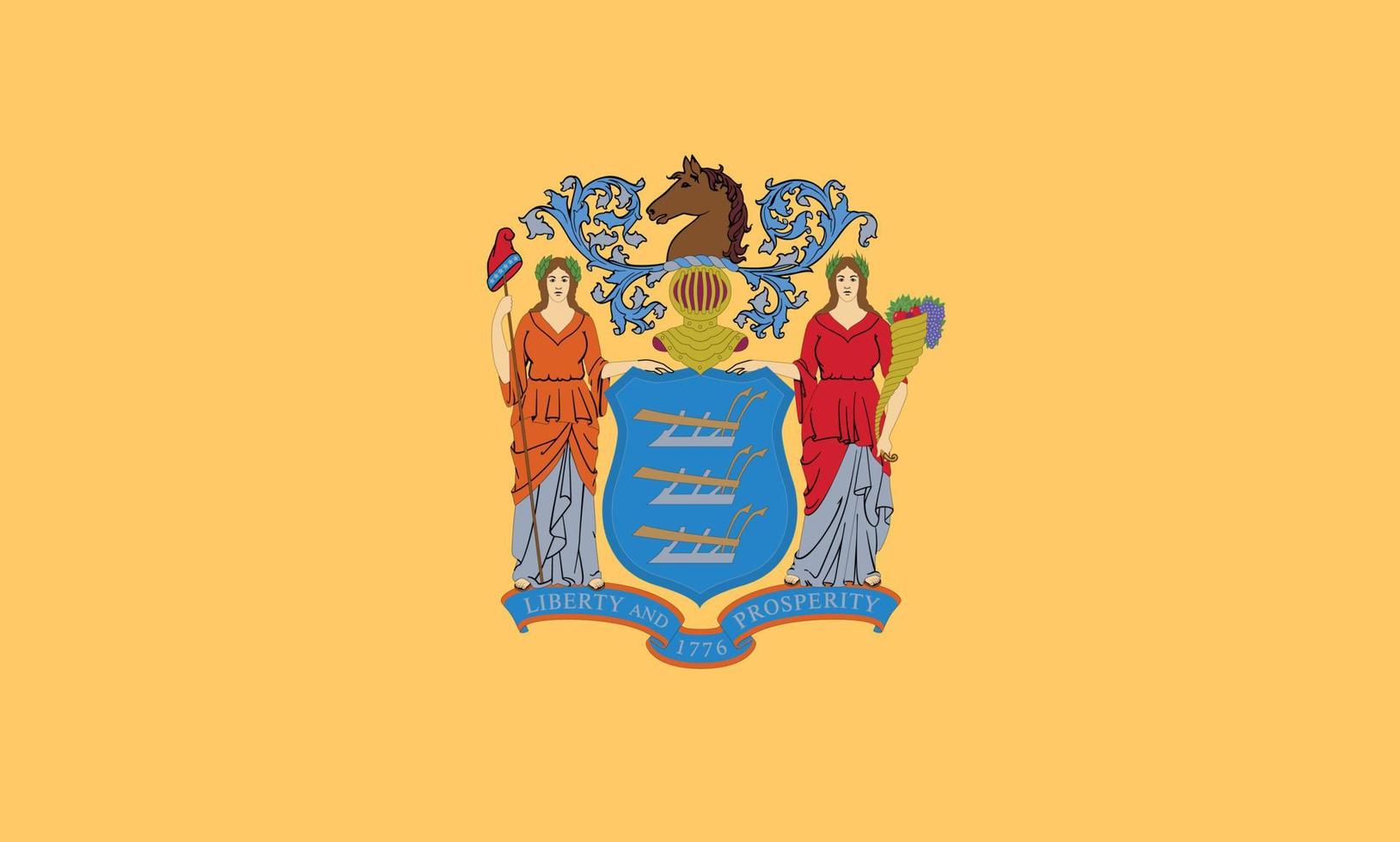 drapeau de l'état du new jersey. illustration vectorielle. vecteur