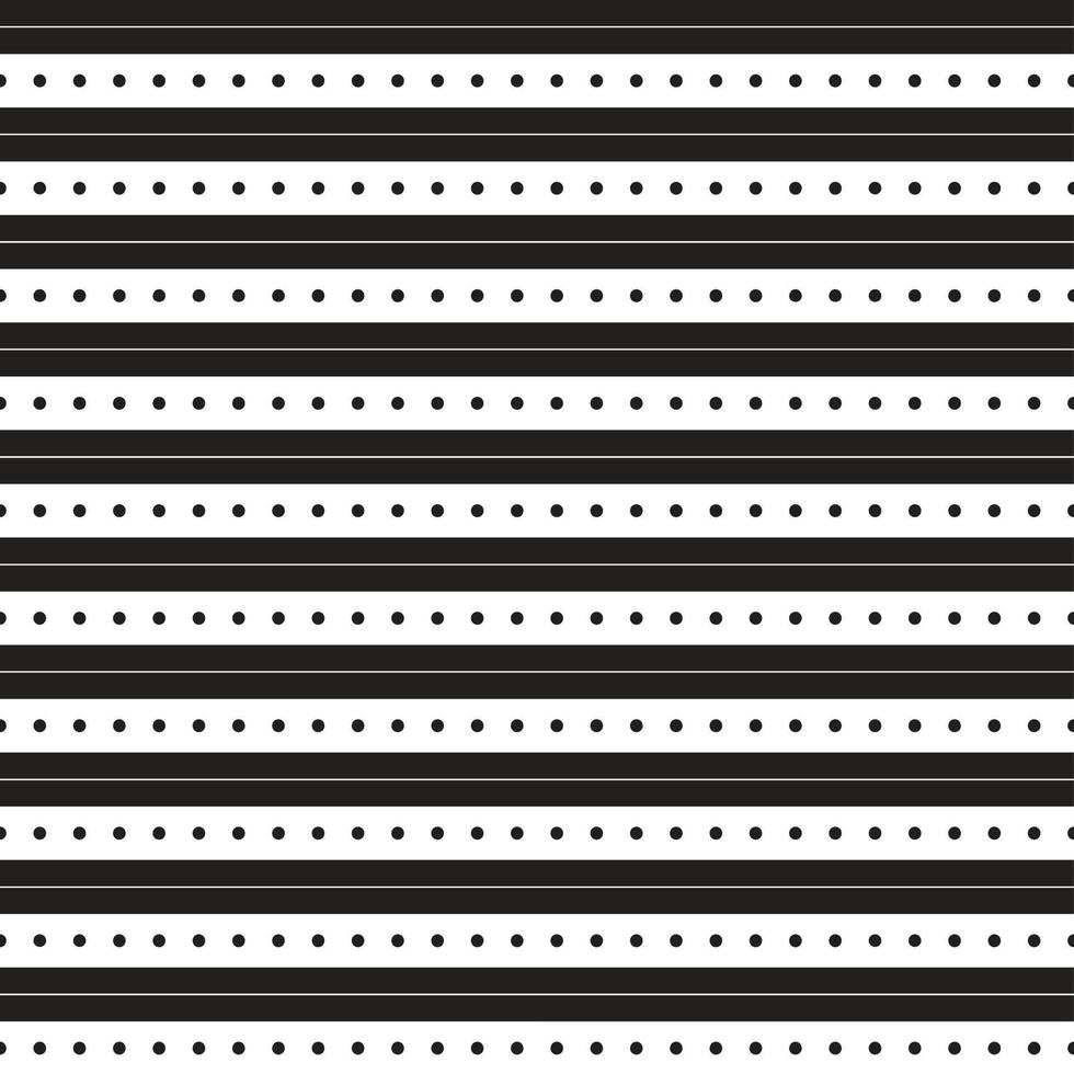 noir et blanc bw bande ligne horizontale point tiret ligne cercle modèle sans couture illustration vectorielle nappe, papier d'emballage de tapis de pique-nique, tapis, tissu, textile, écharpe vecteur