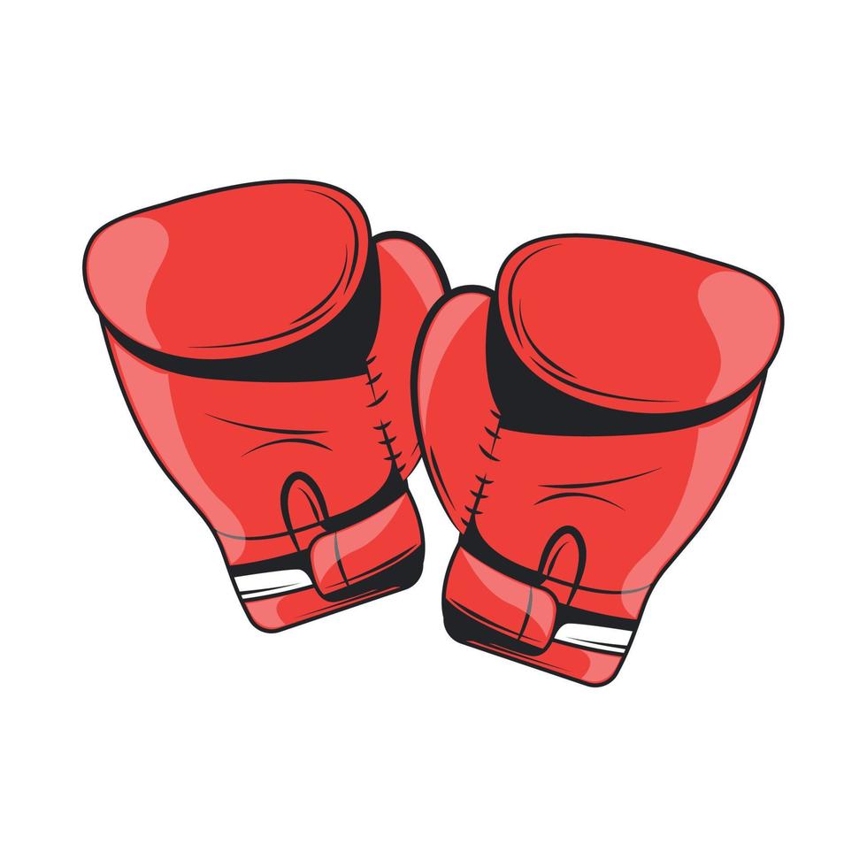 gants de boxe rouges vecteur