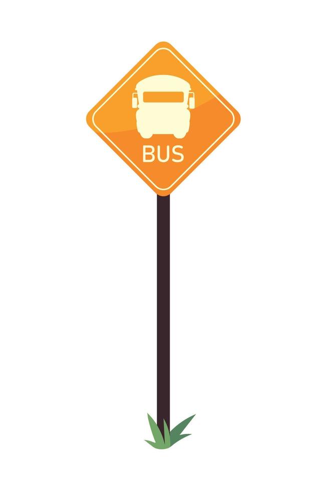 panneau de signalisation d'autobus scolaire vecteur