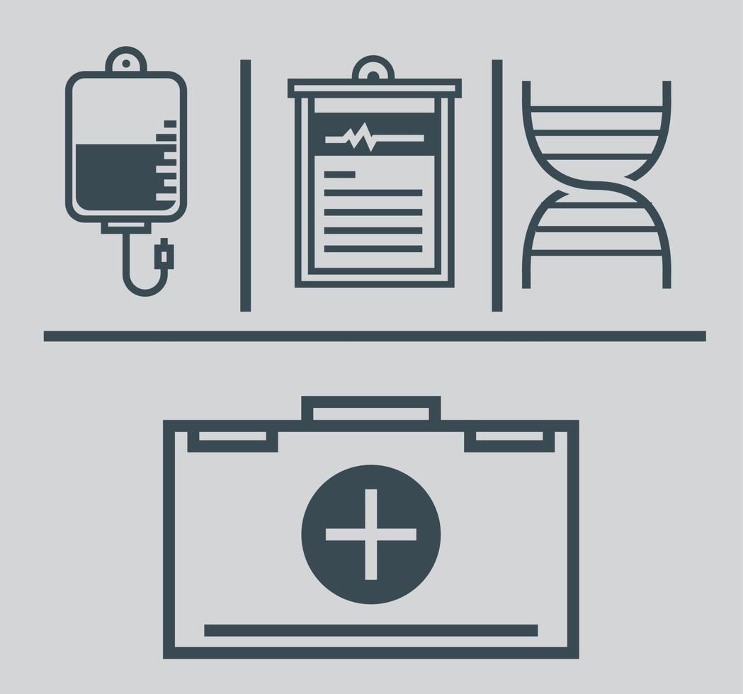 icônes linéaires médical vecteur