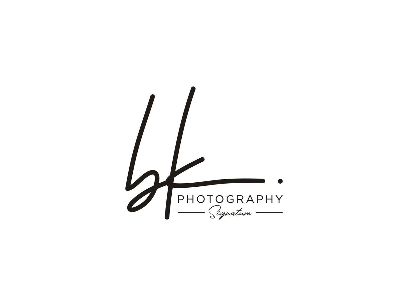 lettre bk signature logo template vecteur