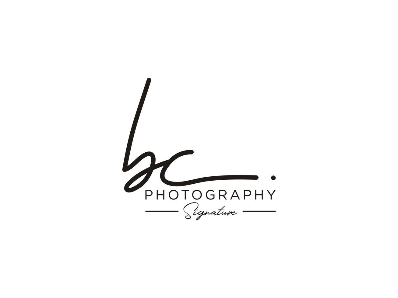 lettre bc signature logo template vecteur