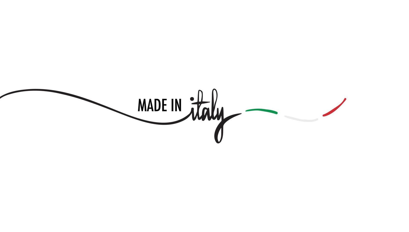 illustration vectorielle de typographie minimaliste de made in italy vecteur